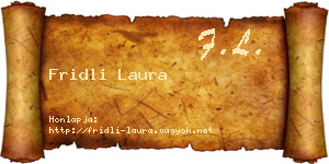 Fridli Laura névjegykártya